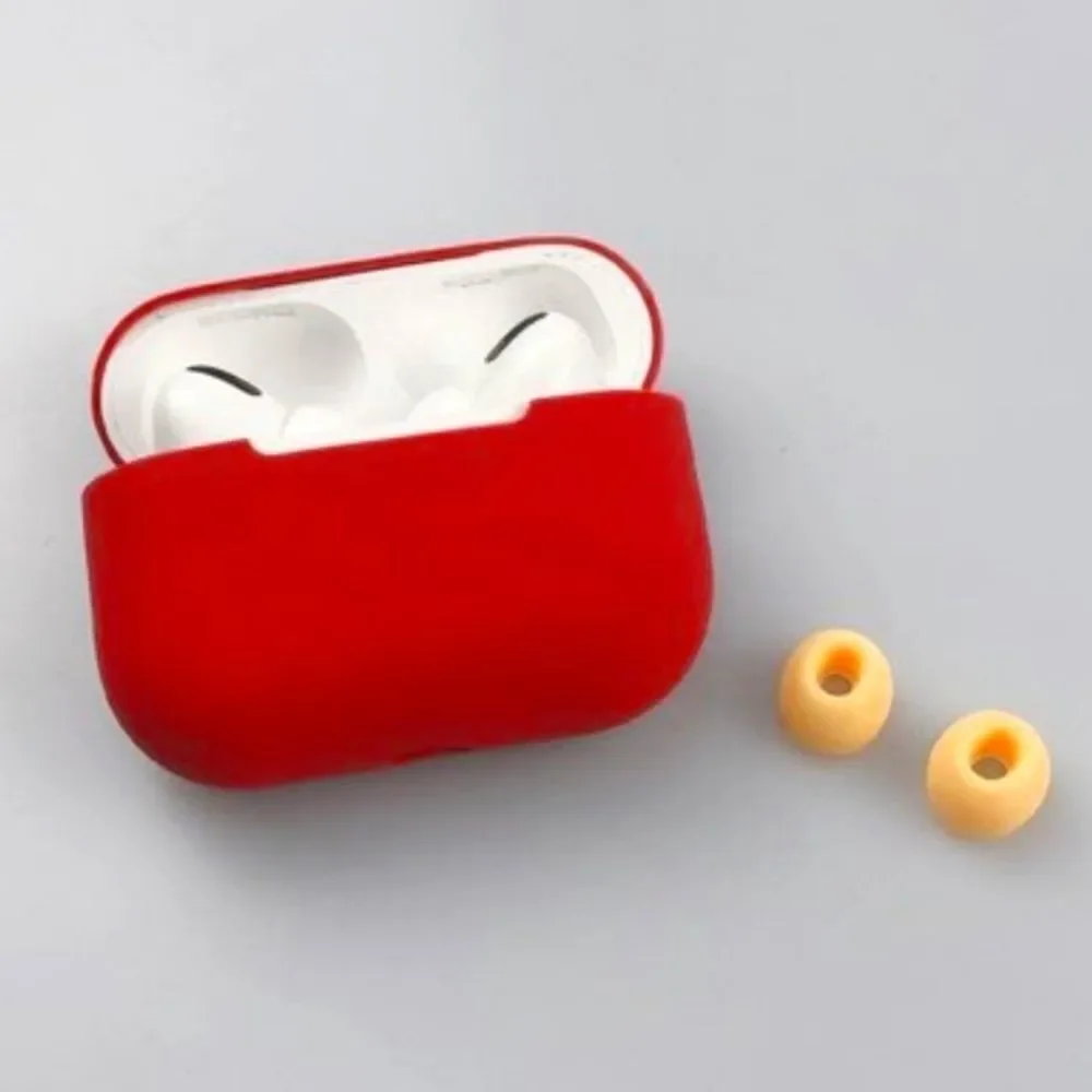 Red silicone airpod case cover